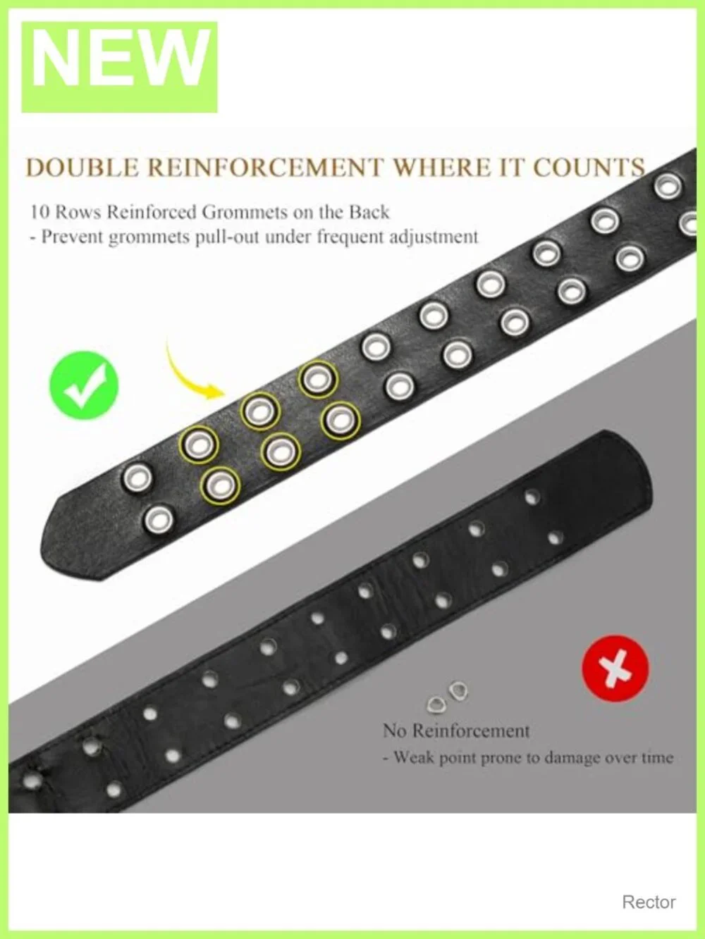 Grommet Studded Punk Belt Faux Leather Y2K Goth Waist Belt Unisex